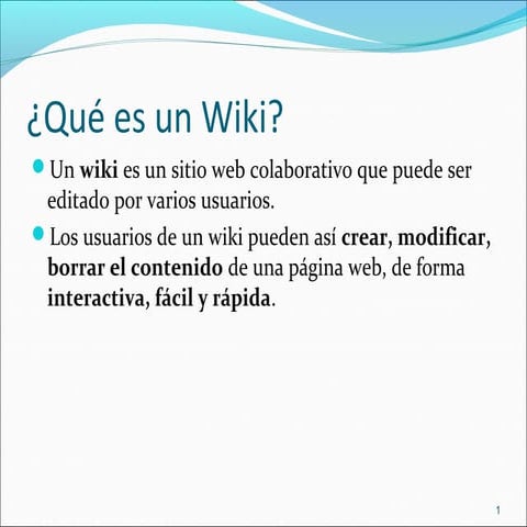 Definicion de wikis | PPS