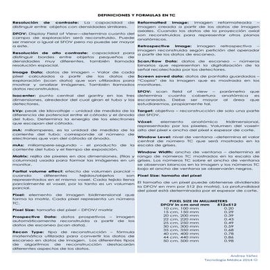 Definiciones y formulas en tc