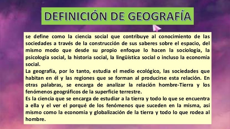 Definicion geografia 1