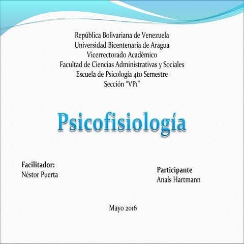 Definicion psicofisiologia