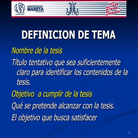 Definicion tema
