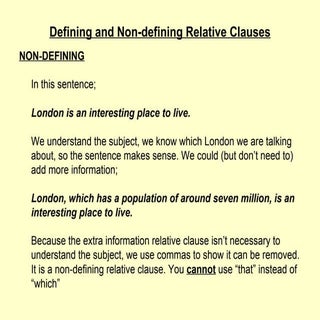 Defining And Non Defining Relative ...