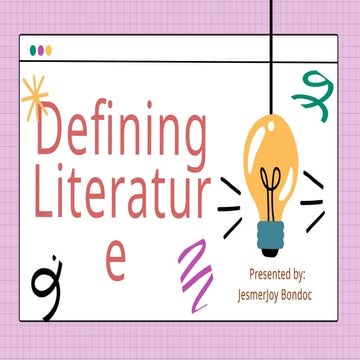 Defining-Literature in today's world ptx