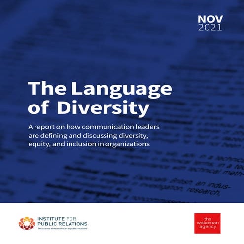 The Language of Diversity