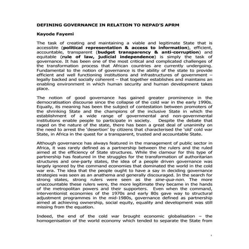 African Governance Report 2009 United Nations Economic Commission For ...