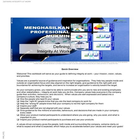 Defining integrity at work quick takes