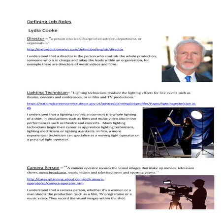 First Assistant Camera | PDF