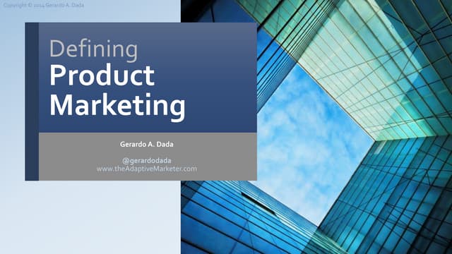Defining product marketing