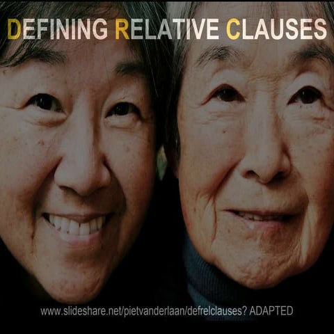 Defining relative clauses