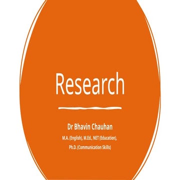 Research: Concept, Definitions and Understanding