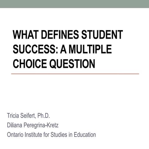Defining student success  ppt