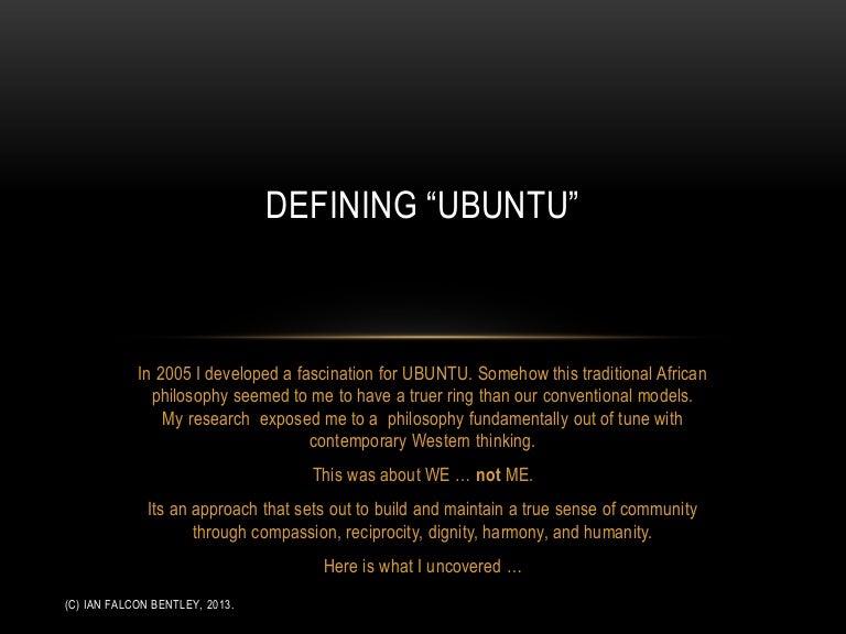 Defining ubuntu