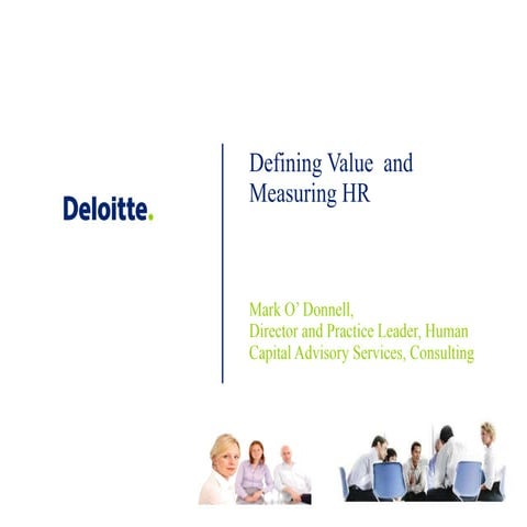Defining Value And Measuring Hr
