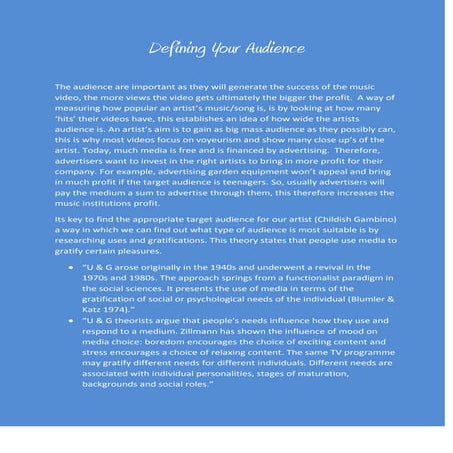 Defining your audience