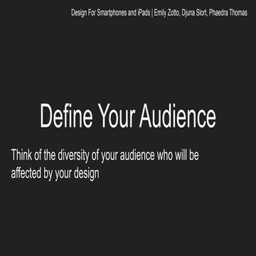 Defining your audience