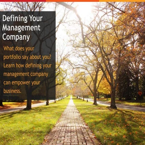 Defining your management company