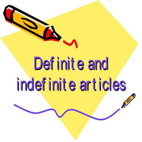 Definite and indefinite articles