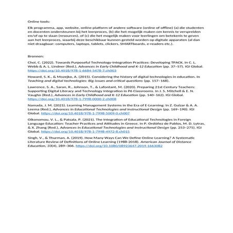 Definitie online tools voor onderwijs - ICT en onderwijs