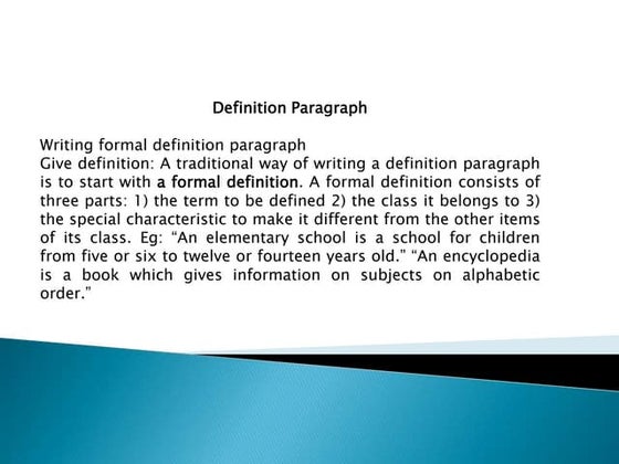 Problems in definition | PPT