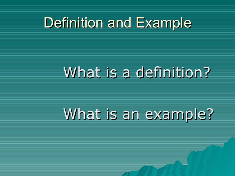 Defining Definition