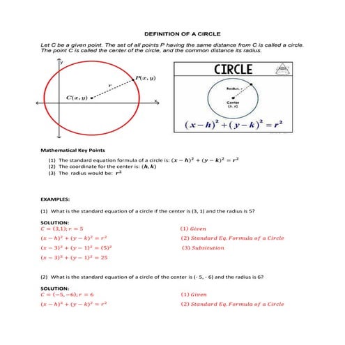 Definition of a circle