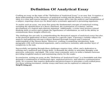 WHAT IS AN ANALYTICAL DEFINITION visual data 2