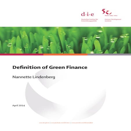 Definition of green finance | PDF