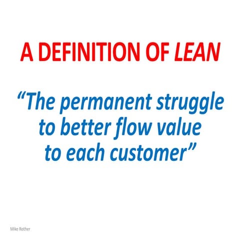 Definition of "Lean" - Part 2