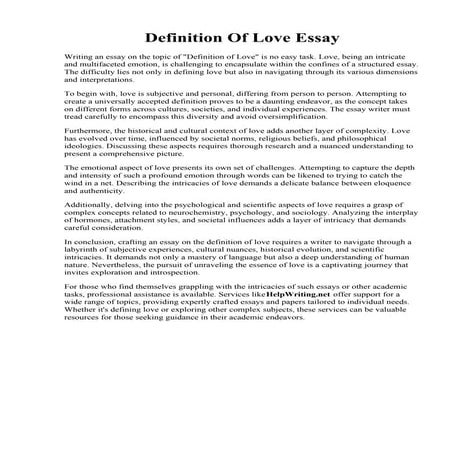 Definition Of Love Essay.pdf