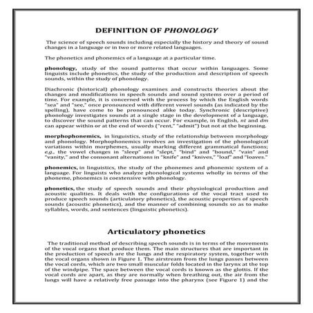 Definition of phonology