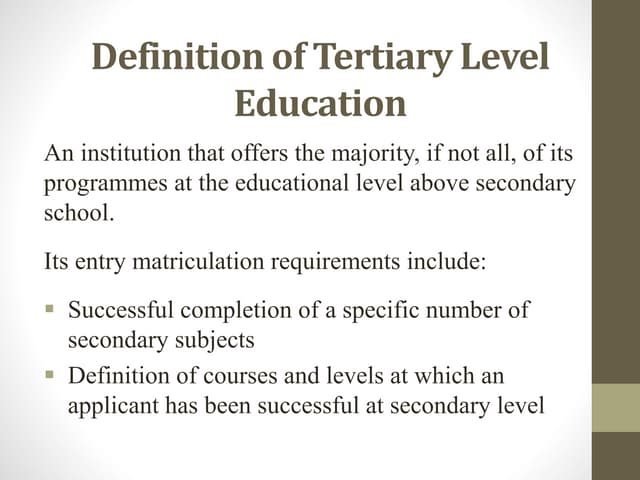 Definition Of Tertiary Level Education PPTX Definitionoftertiaryleveleducation 140302114519 Phpapp01 Thumbnail 