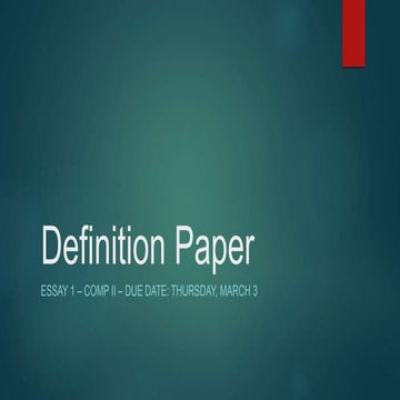 Definition paper | PPTX | Education
