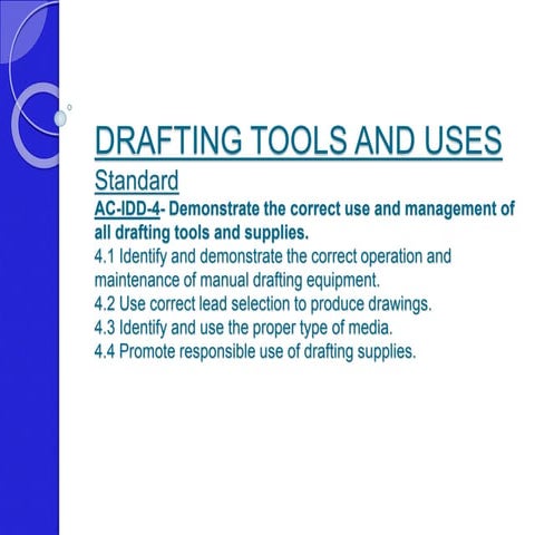 Definitions - Drafting Tools and Equipment.ppt