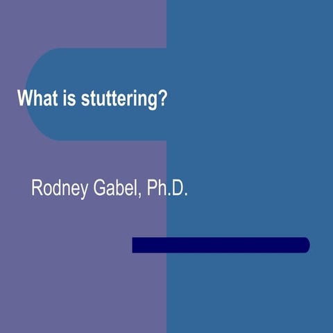 Introduction to Stuttering