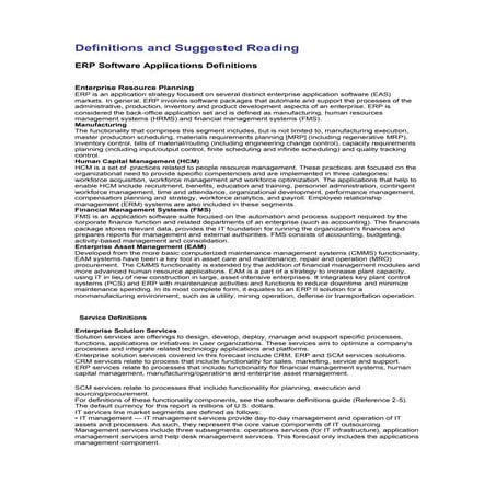 Definitions and suggested reading