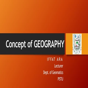 Definitions of geography