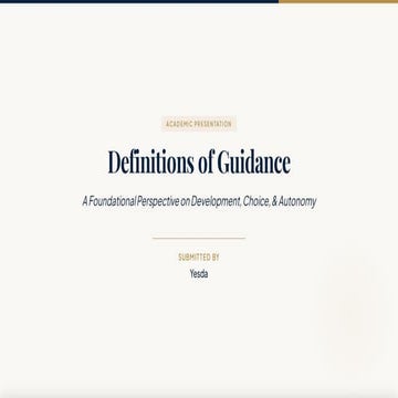 Definitions of Guidance.pdf and perspectives | PDF