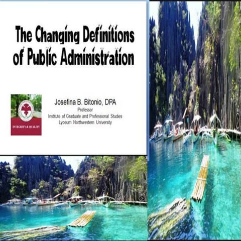 The Changing Definitions of Public Administration