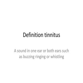 Definition tinnitus