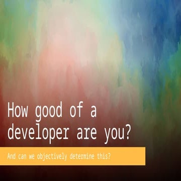 Definitive answer to developer productivity v1 .2 Devworld.pptx
