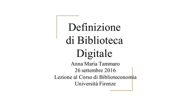 Definizione di biblioteca digitale 