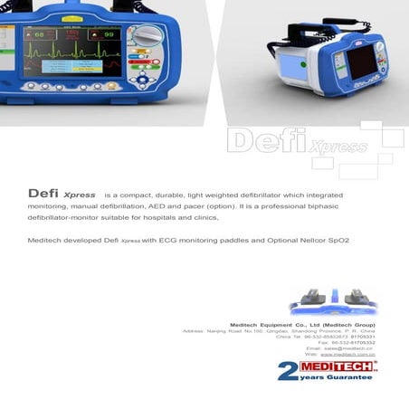 Defi Xpress is a defibrillator device with voice alarm | PDF