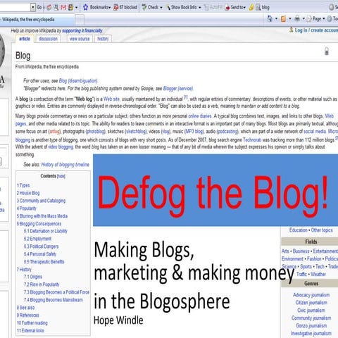 The history of blogs | PPT