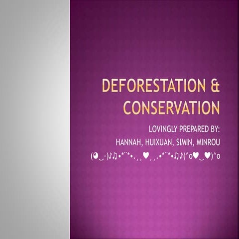 Deforestation & conservation efforts