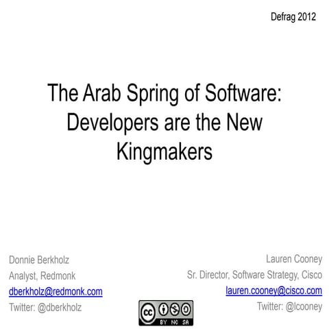 Defrag Keynote 2012: The Arab Spring of Software