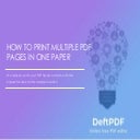 How to print multiple pages in one paper