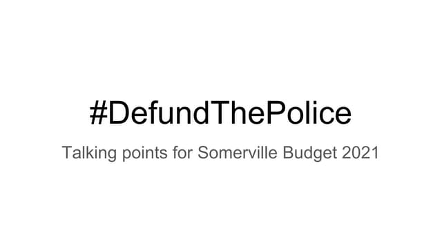 #Defund thepolice