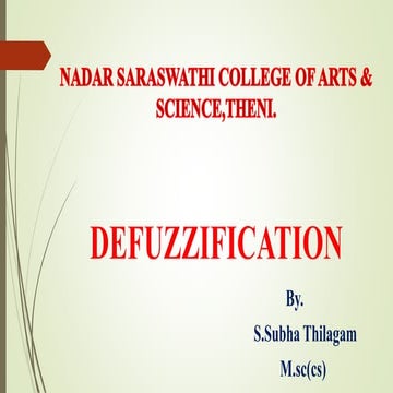 Defuzzification