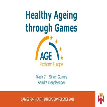 Healthy Ageing through games