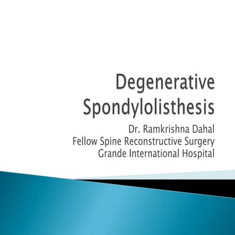 Degenerative Spondylolisthesis